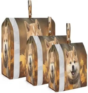 Shiba Leaves Autumn Packing Cubes for Travel 3 Set Packing Bags Luggage Accessories for Carry On Suitcases