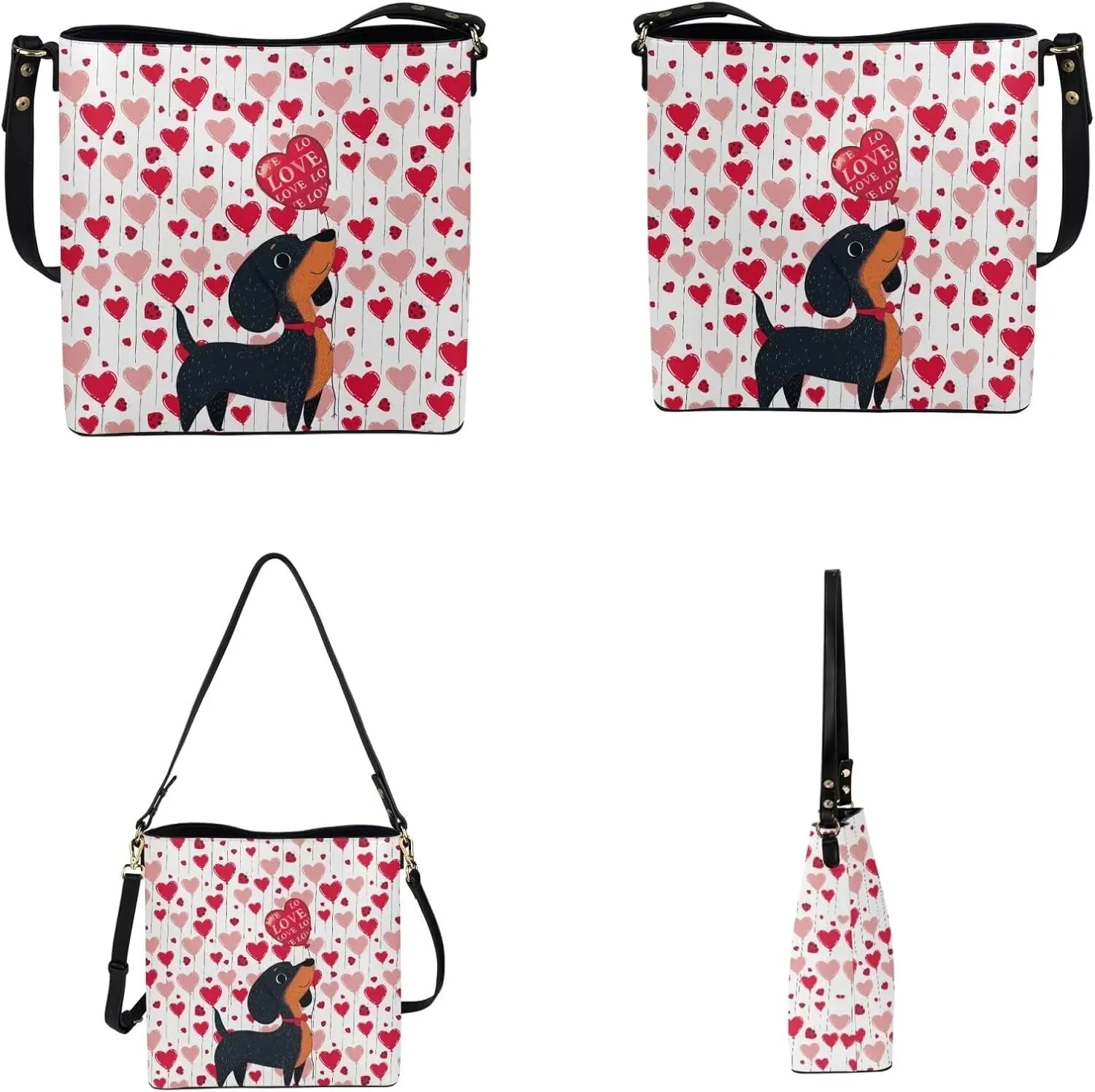 Shoulder Bags Set 2 Piece Saddle Bags Crossbody Bags for Women with Shoulder Strap Wristlet Wallets for Women