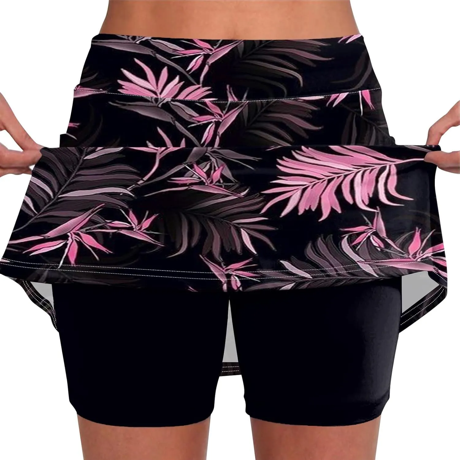 Skirts for Women Lightweight Joggers Athletic Workout Skorts Printed Sports Pants Tummy Control Athletic Shorts
