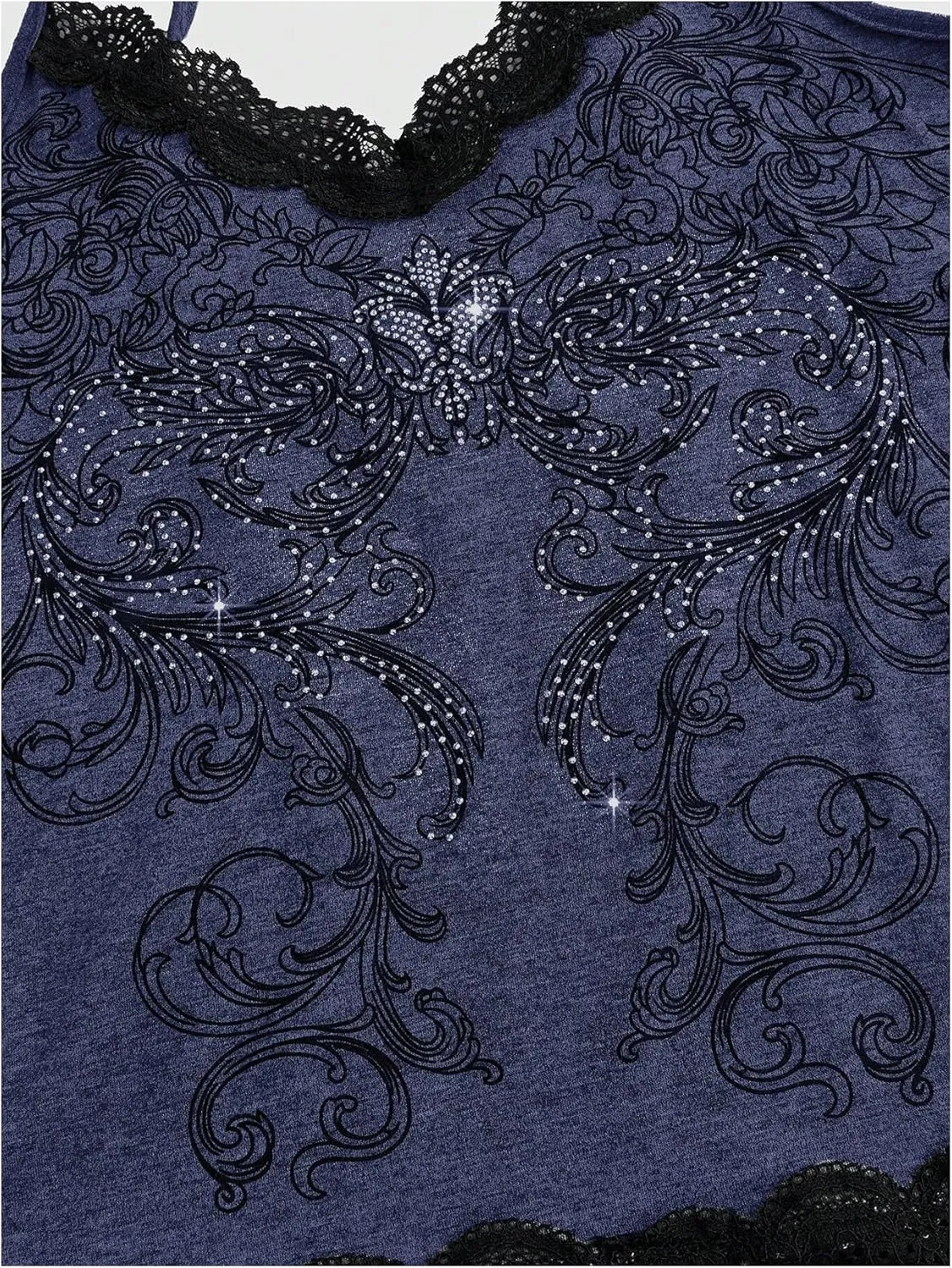 SOLY HUX Women's Plus Size Sexy Lace Tank Tops Y2K Gothic Tops Sleeveless Going Out Clubwear