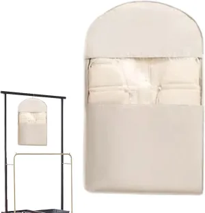 Space Saver Hanging Garment Bag With Compression Zipper, Space Saver Closet Organizer, Large Dust Cover Garment Bag For Down Coats
