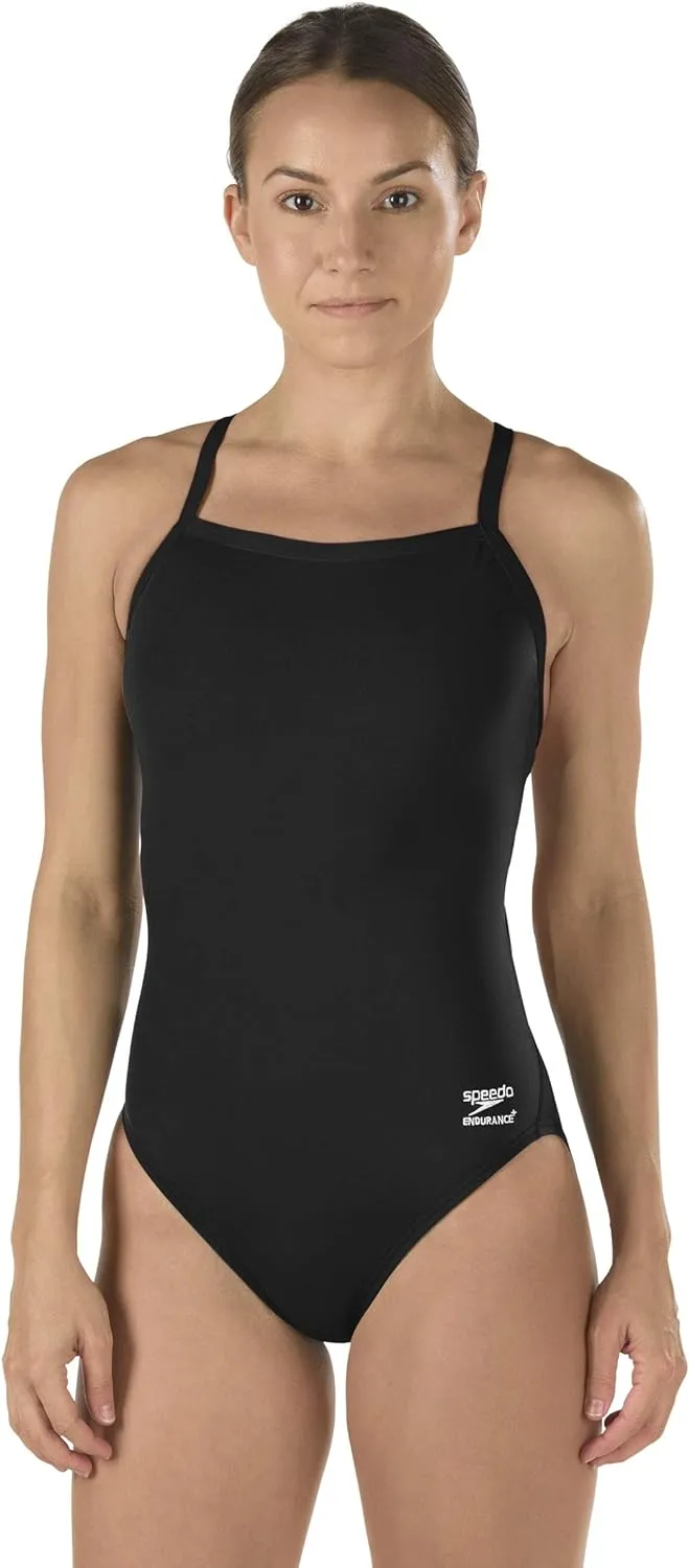 Speedo Women's Swimsuit One Piece Endurance  Flyback Solid Adult Team Colors