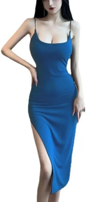 Split Camisole Dress, Women's Summer, Hip Hugging Skirt