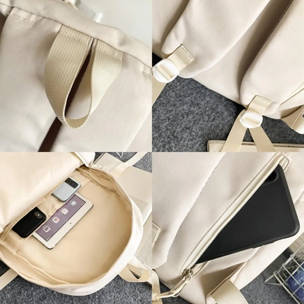 Star Backpack Y2K Backpack Preppy Backpack with y2k Accessories Cute Kawaii Backpack Star Patch Cancas Backpack (brown)