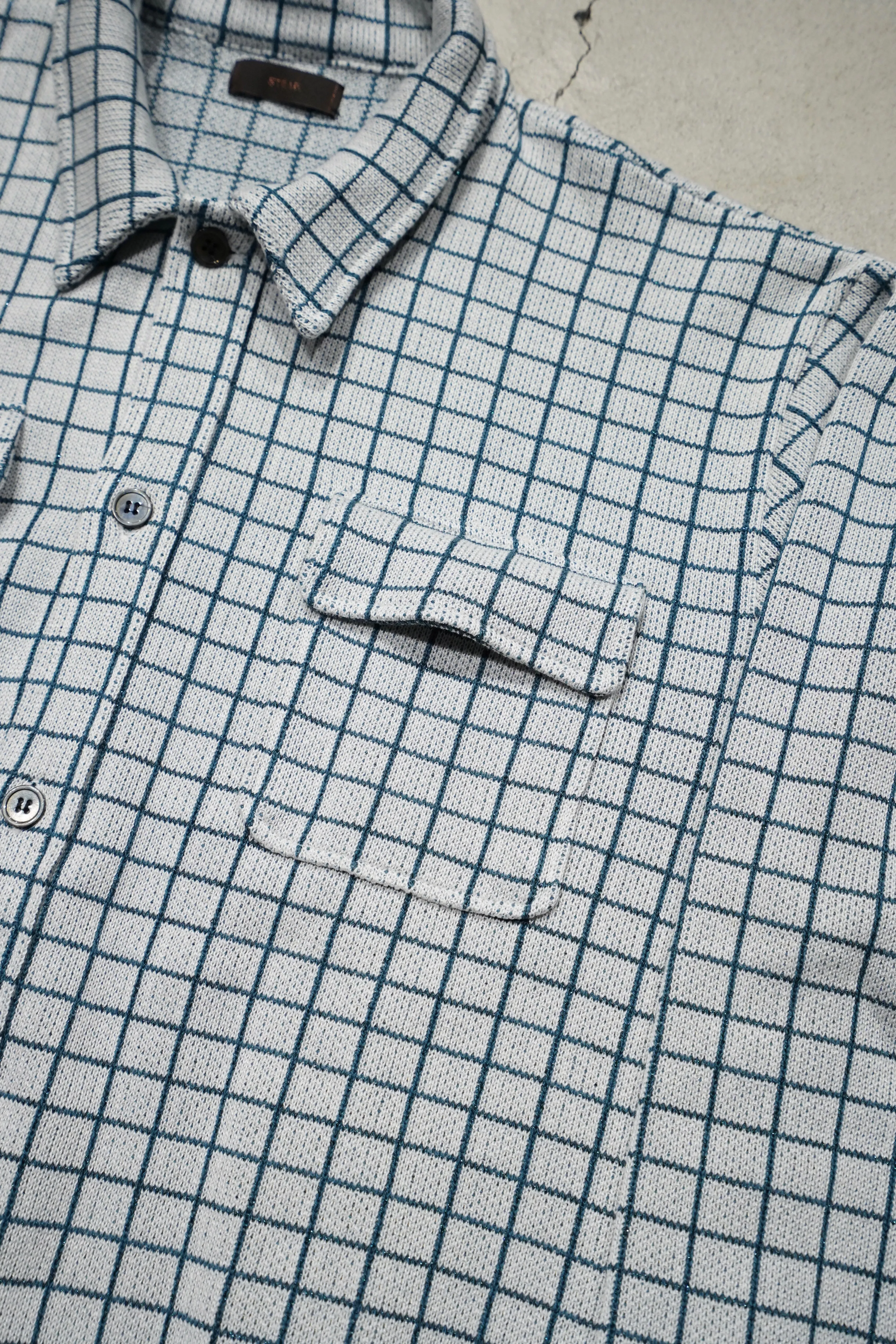 STEAF WINDOW PEN KNIT SHIRT(WHITE)