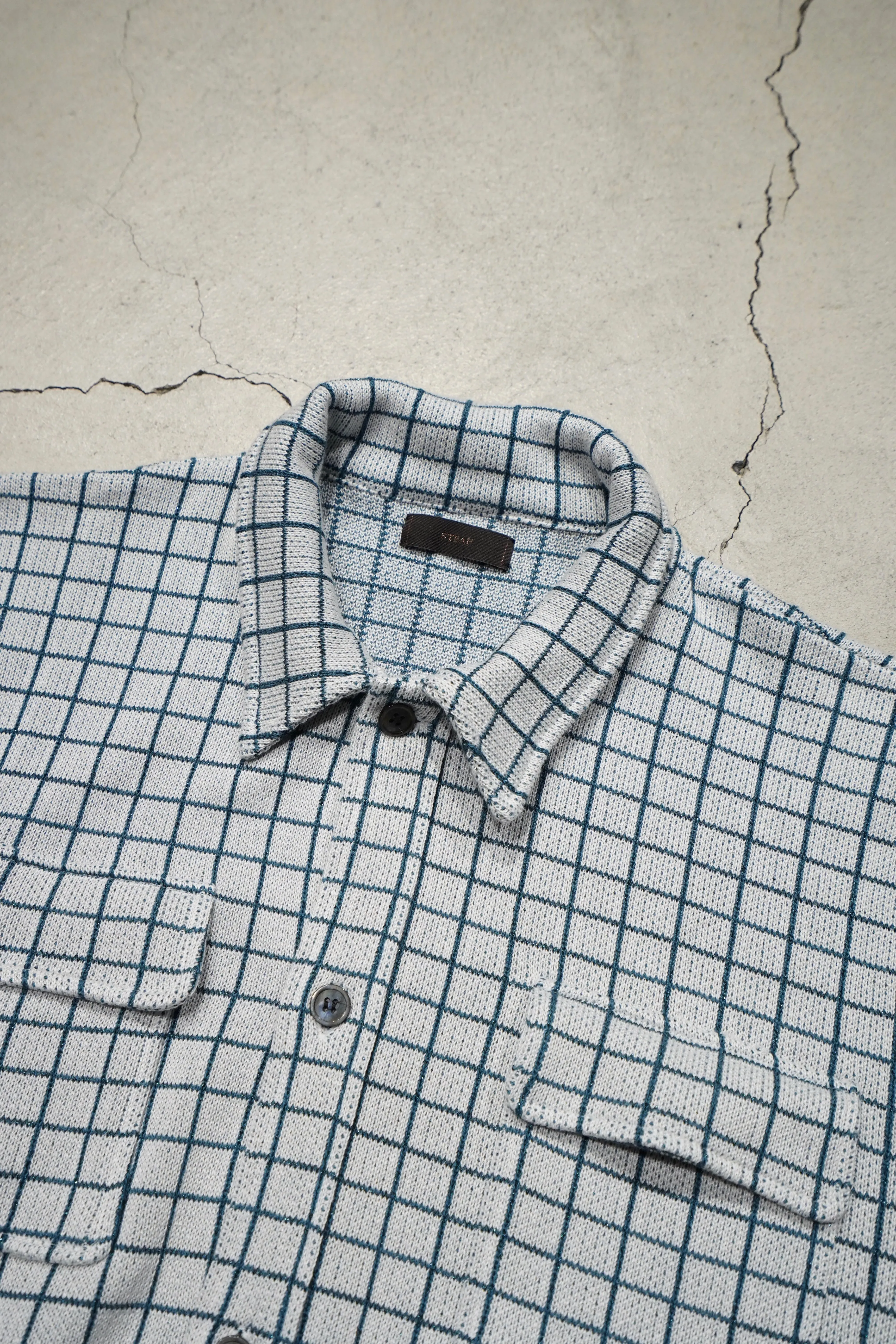 STEAF WINDOW PEN KNIT SHIRT(WHITE)