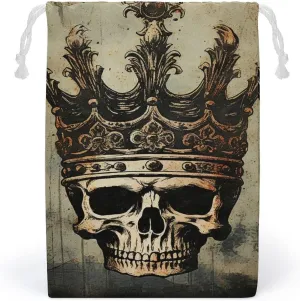 Storage Bags Makeup Bag Toy Bag Reusable Bags Toiletry Elegant Skull Crown Printed Organizer Multi Purpose Foldable Ditty Bag Travel Pouch