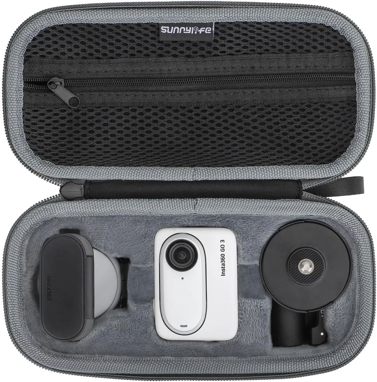 Sunnylife Camera Carry Case for Insta360 GO 3 / GO 3S, Grey, Full Coverage