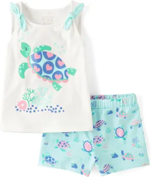The Children's Place baby-girls And Toddler Tank Top and Shorts 2 Piece Outfit Set
