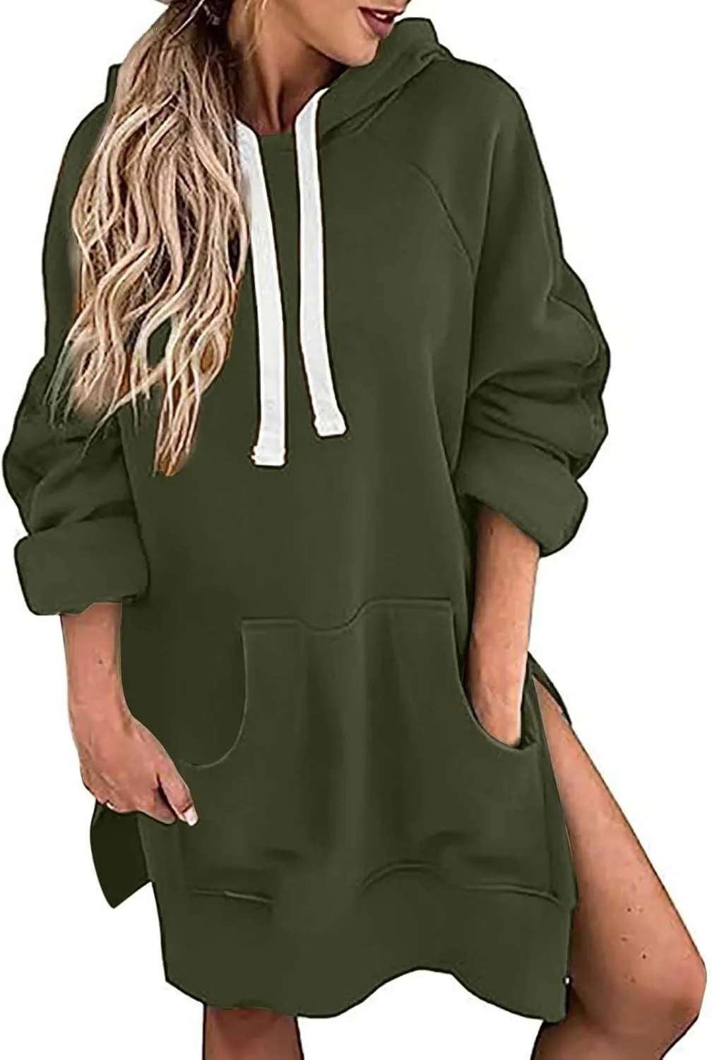 The Warmy Oversized Hoodie Dress for Womens Hoodies Pullover Long Sleeve Hoodies with Pocket