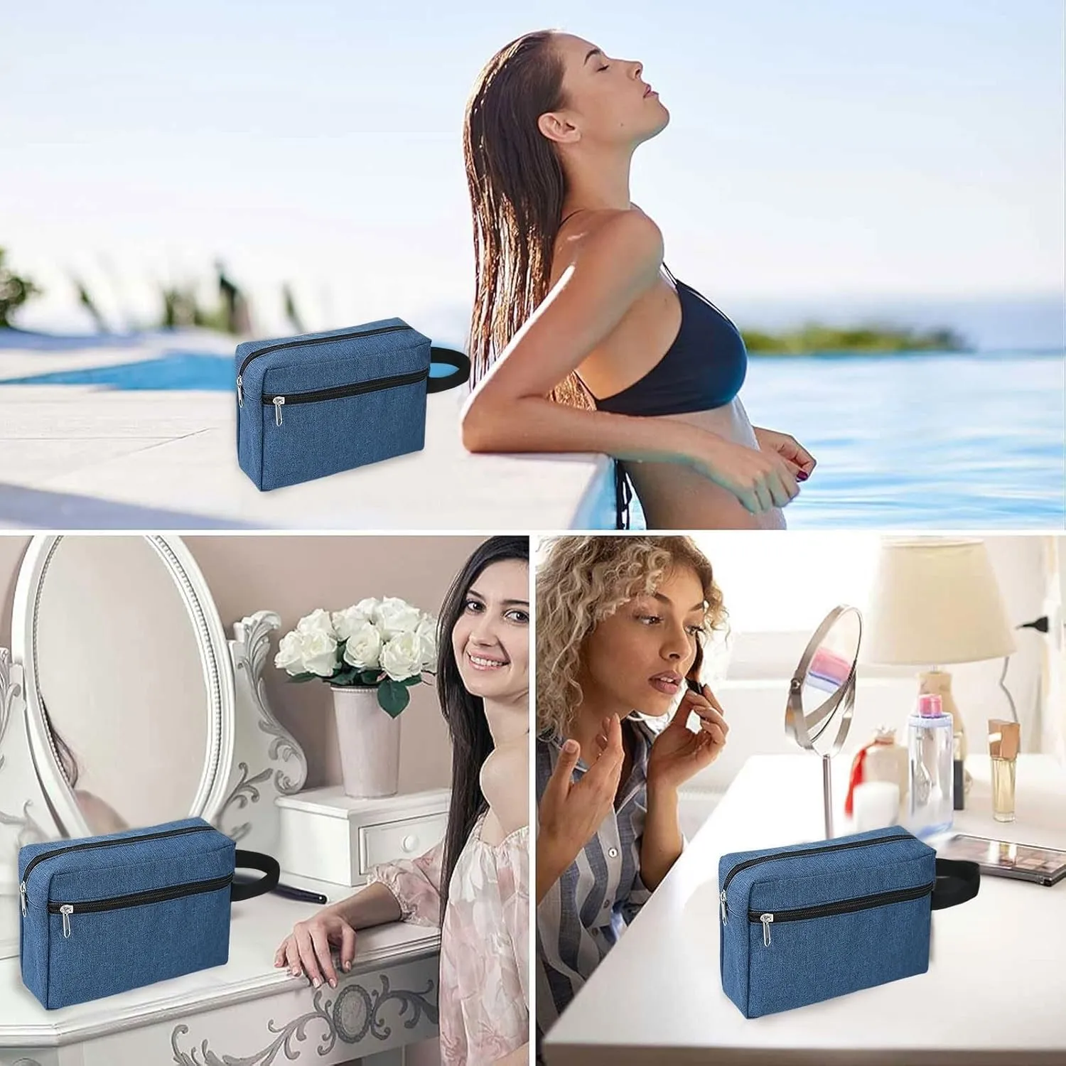 Toiletry Bag for Women, Cosmetic Makeup Bag Organizer, Travel Bag for Toiletries, Shaving Bag for Accessories (B)