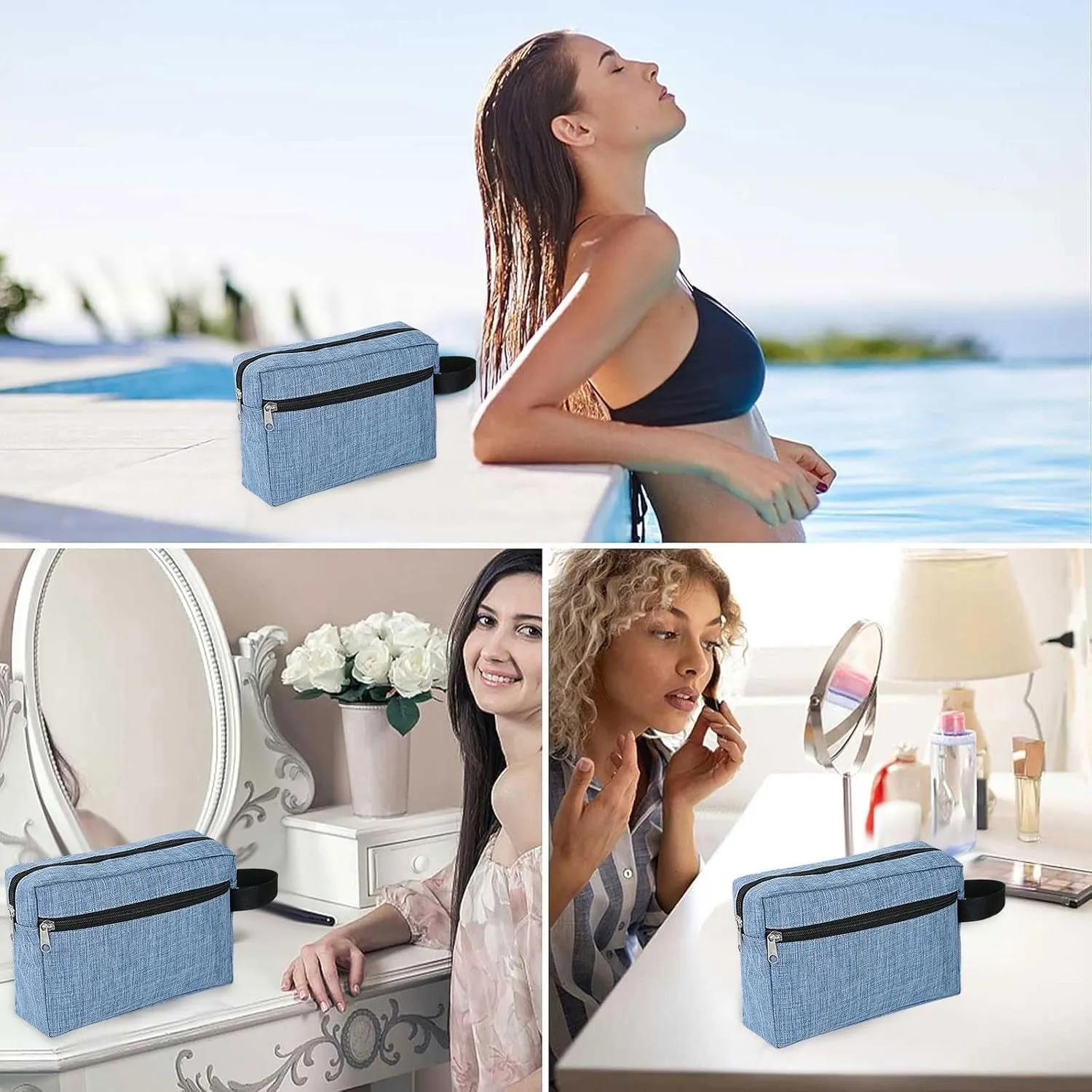 Toiletry Bag for Women, Cosmetic Makeup Bag Organizer, Travel Bag for Toiletries, Shaving Bag for Accessories (C)