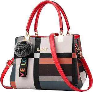 Tote Bag For Women Color Block Crossbody Handbags Ladies Shoulder Bag Messenger Bag Handbag For Shopping Travel Essential X