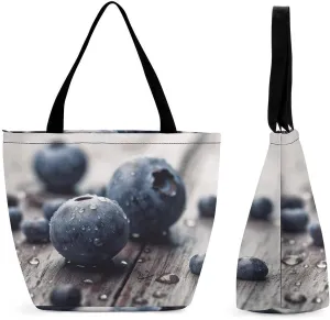Tote Bag for Women Grocery Bag Several Blueberries Foldable Shopping Bags Reusable Large Tote Bag