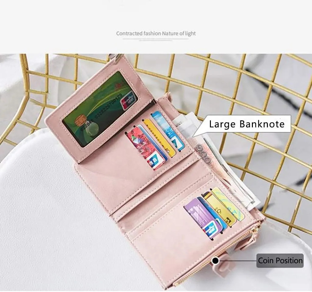 Tote Bag For Women Mini Blue Wallets Short Holder Purses Fold Small Female Card Purse Wallet For Shopping Travel Essential Y