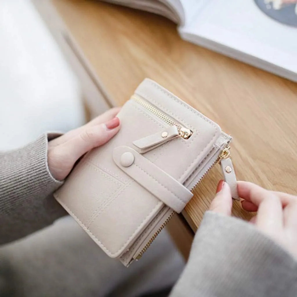 Tote Bag For Women Mini Blue Wallets Short Holder Purses Fold Small Female Card Purse Wallet For Shopping Travel Essential Y