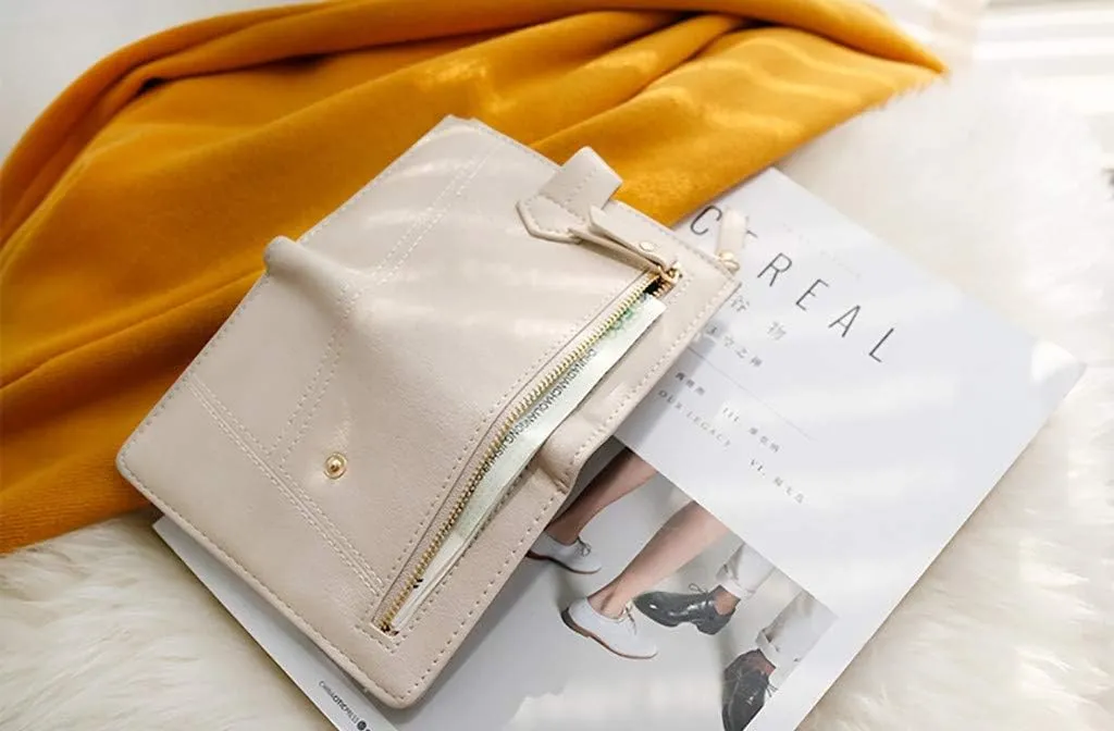 Tote Bag For Women Mini Blue Wallets Short Holder Purses Fold Small Female Card Purse Wallet For Shopping Travel Essential Y