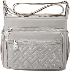 Tote Bag For Women Pocket Casual Zipper Crossbody Handbags Shoulder Messenger Bag For Travel Hiking Daily Essential F