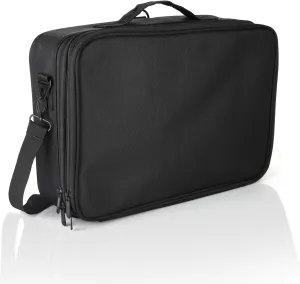 Travel Makeup Case Cosmetic Train traveling kit Organizer Portable Artist Storage Makeup Bag with Adjustable Dividers for Cosmetics Makeup Brushes Jewelry Digital Accessories 16x11x4 waterproof bag