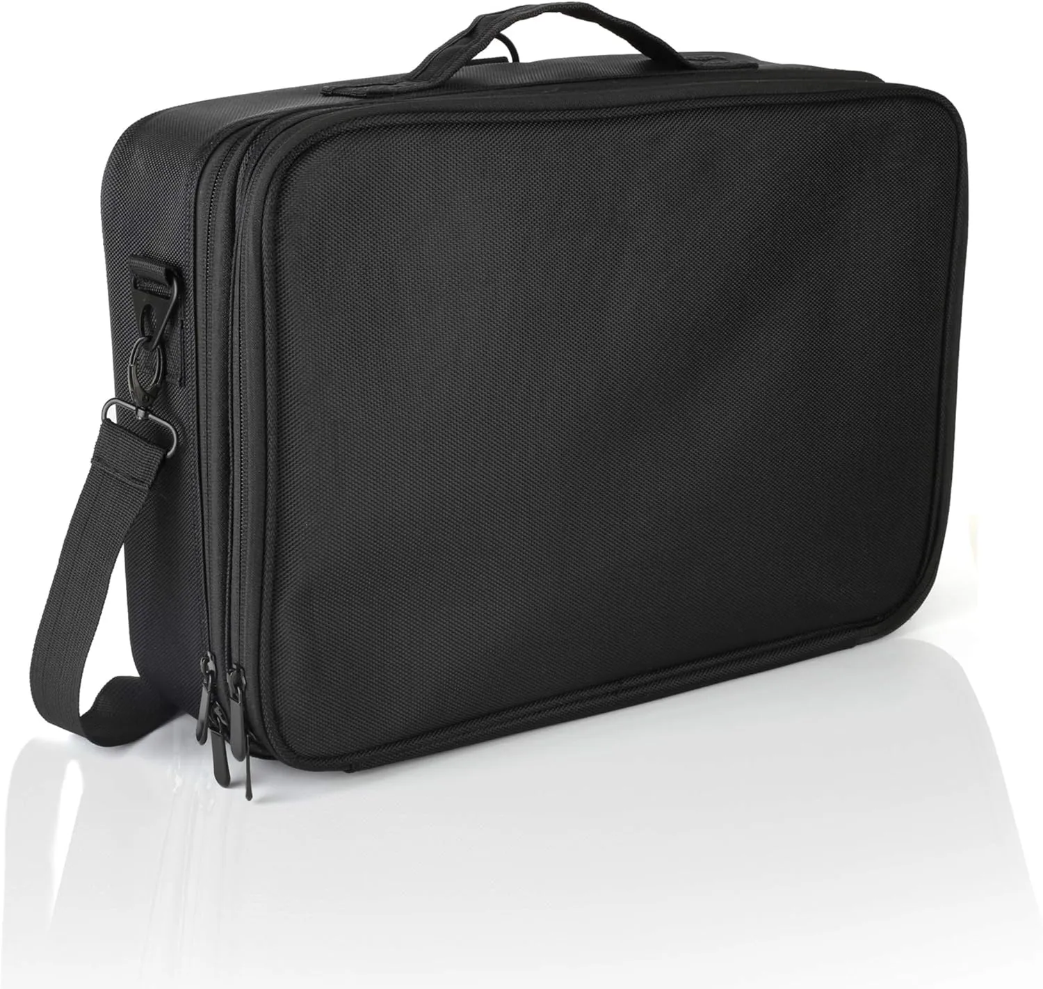 Travel Makeup Case Cosmetic Train traveling kit Organizer Portable Artist Storage Makeup Bag with Adjustable Dividers for Cosmetics Makeup Brushes Jewelry Digital Accessories 16x11x4 waterproof bag