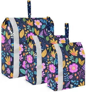 Tropical Flowers Plants Packing Cubes for Travel 3 Set Travel Packing Cubes Luggage Bags for Travel Accessories