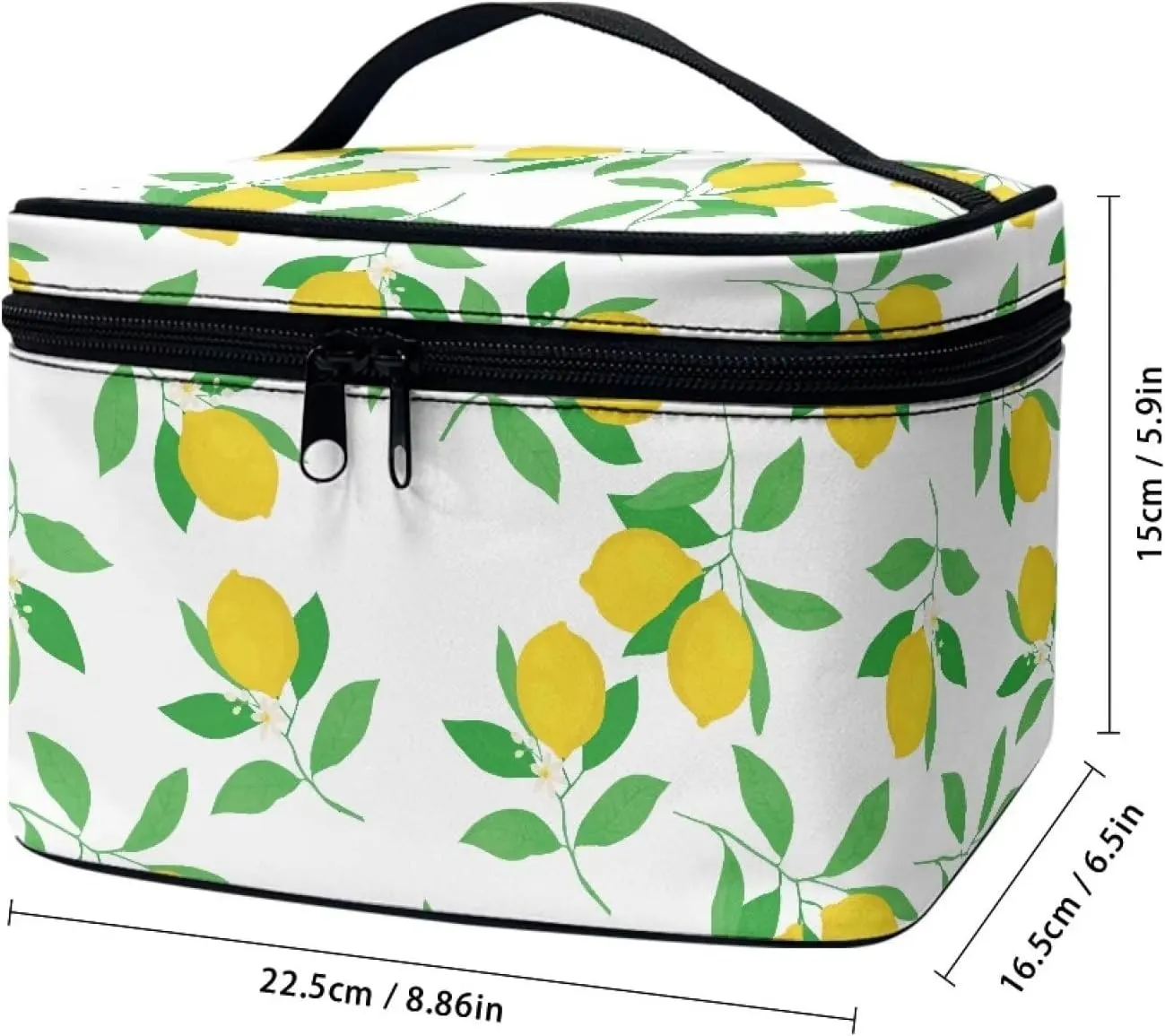 Uasibuni Lemon Cute Hanging Toiletry Bag for Women Travel Makeup Bag Organizer for Travel Essentials Accessories Cosmetic