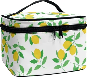 Uasibuni Lemon Cute Hanging Toiletry Bag for Women Travel Makeup Bag Organizer for Travel Essentials Accessories Cosmetic