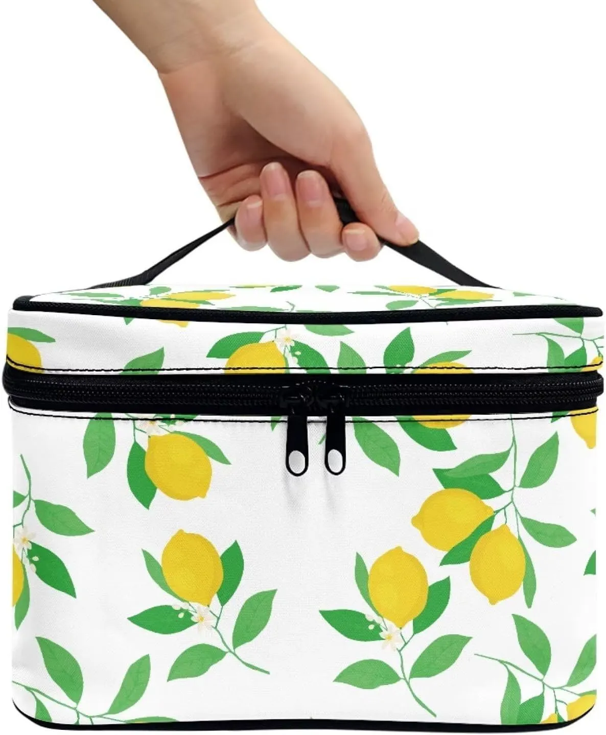 Uasibuni Lemon Cute Hanging Toiletry Bag for Women Travel Makeup Bag Organizer for Travel Essentials Accessories Cosmetic