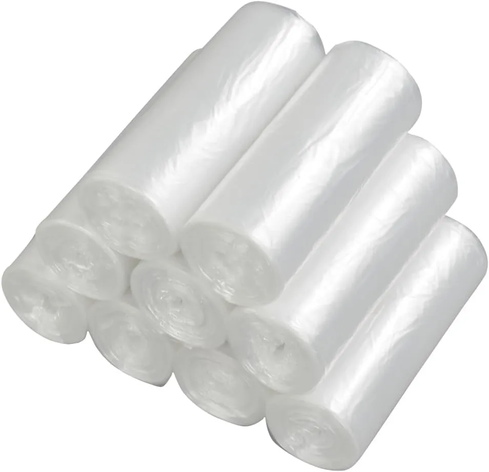 Vababa Clear 5 Gallon Garbage Bags, Trash Bags, 225 Counts
