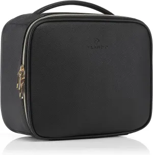 Vlando Toiletry Bag, Large Wash Bag, Travel Cosmetic Make-up Bag, Multi-compartment with Dividers for Cosmetics Makeup Brushes Toiletry Jewelry Accessories, Black