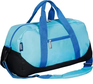 Wildkin Kids Overnighter Duffel Bag for Girls  Carry-On Size, Ideal for School & Sleepovers  Aqua