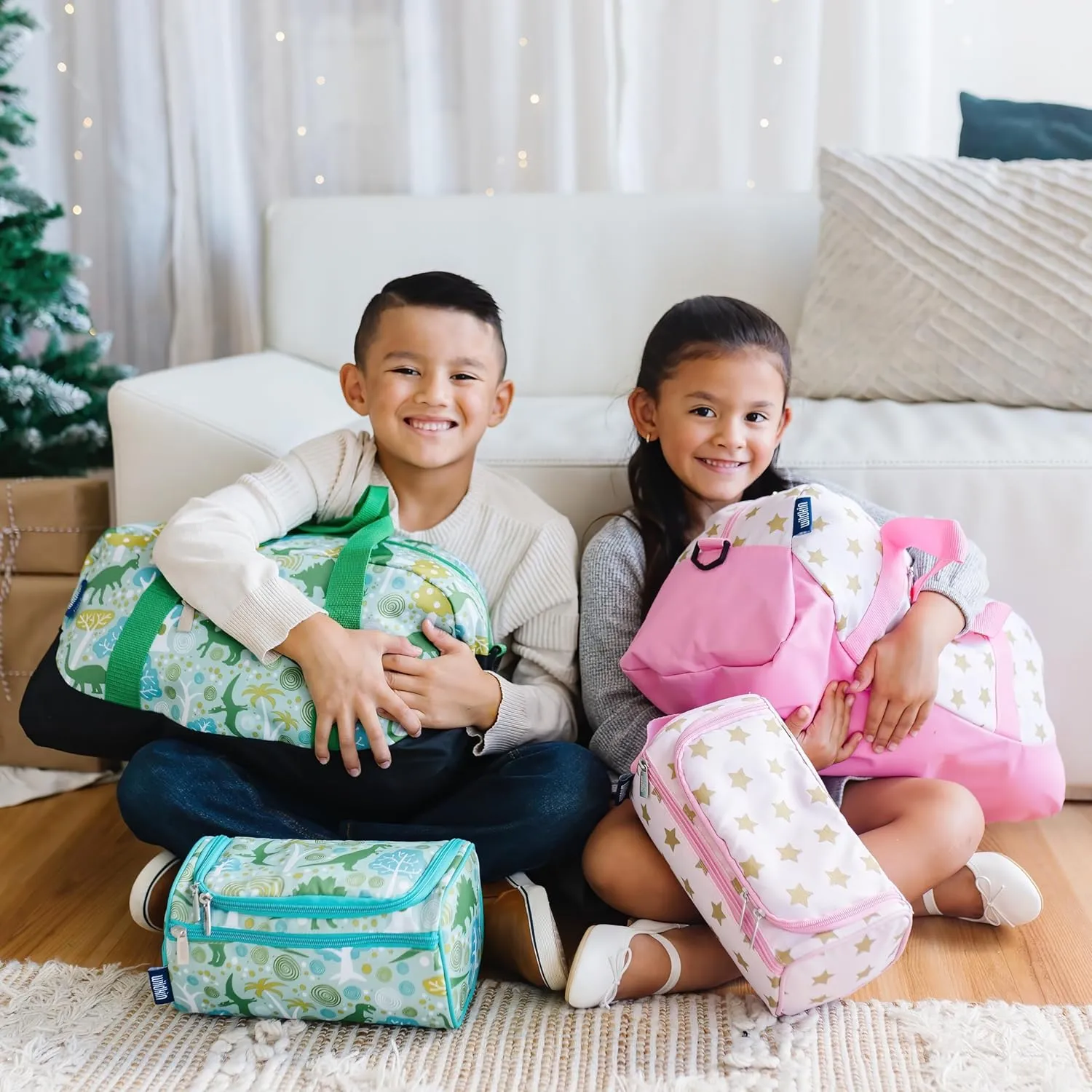 Wildkin Kids Overnighter Duffel Bag for Girls  Carry-On Size, Ideal for School & Sleepovers  Aqua