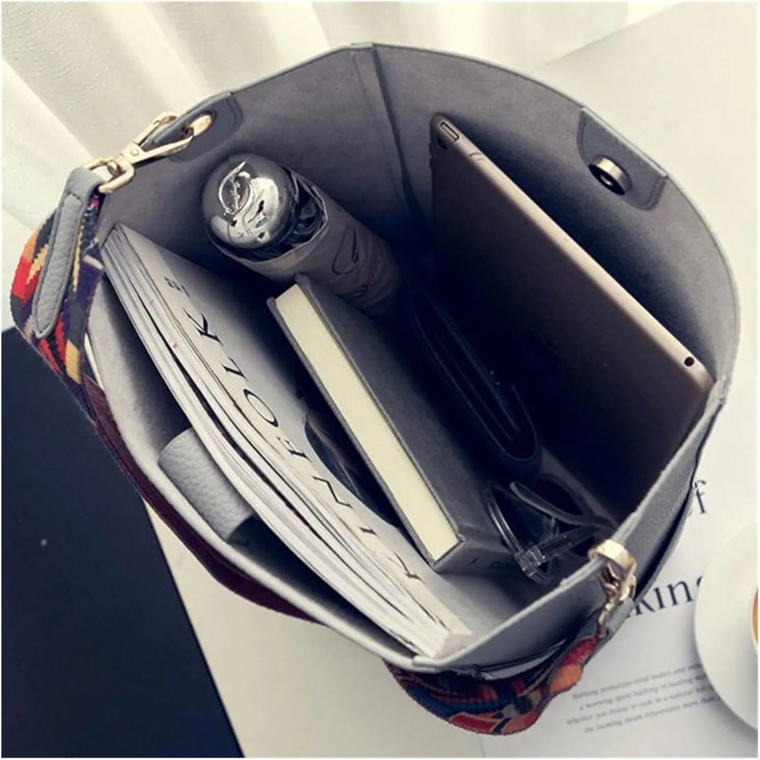Women Handbag And Purse Large Capacity Colorful Strap Shoulder Bag Leather Bucket Crossbody Bags For Women Totes