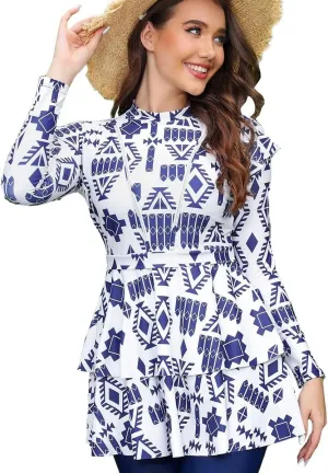 Women Modest Muslim Swimwear Sport Long Sleeves Swimsuit 3pcs Burkini Bra Pad