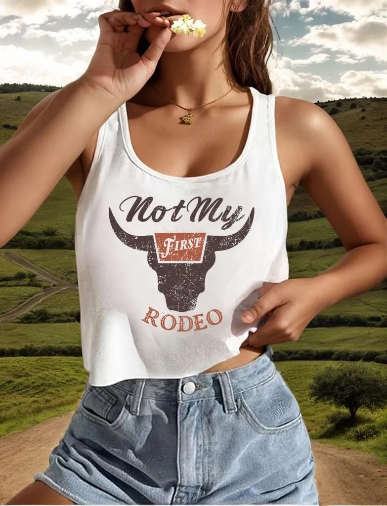 Womens Country Concert Cowgirl Tank Tops Sexy Western Graphic Crop Outfits for Teens