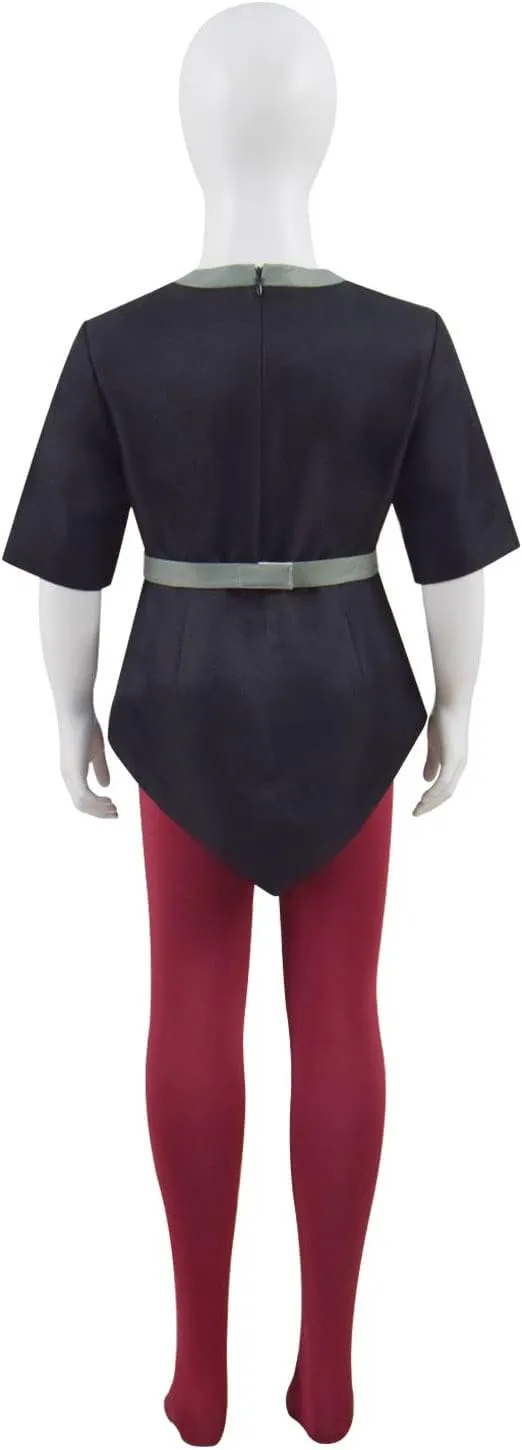 Womens Girls Amity Blight Cosplay Costume The Owl House Outfit Cloak Dress Jumpsuit with Accessories Halloween Suits