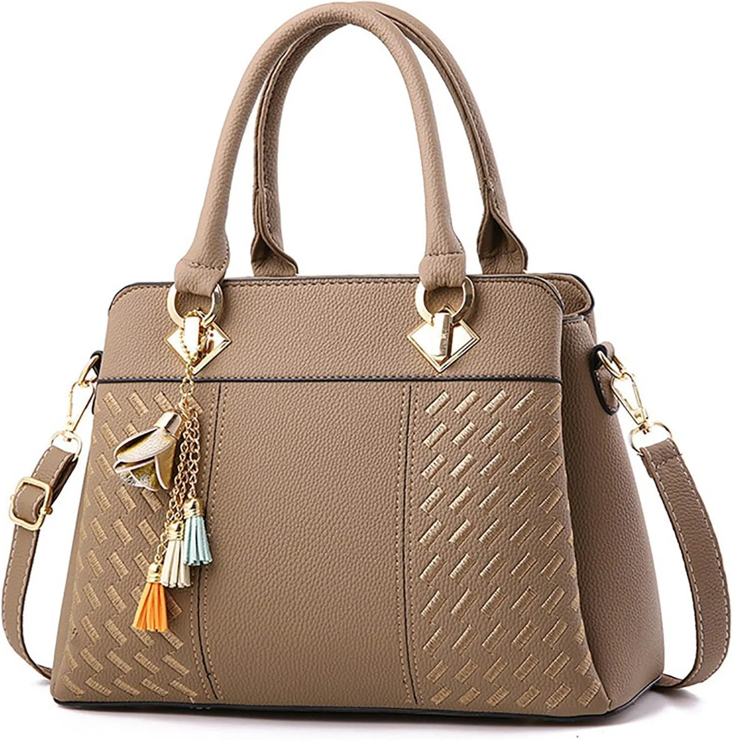 Womens Handbags Ladies Purse Satchel Shoulder Bags Roomy Fashion Tote Leather Bag Quilted Leather Handbag