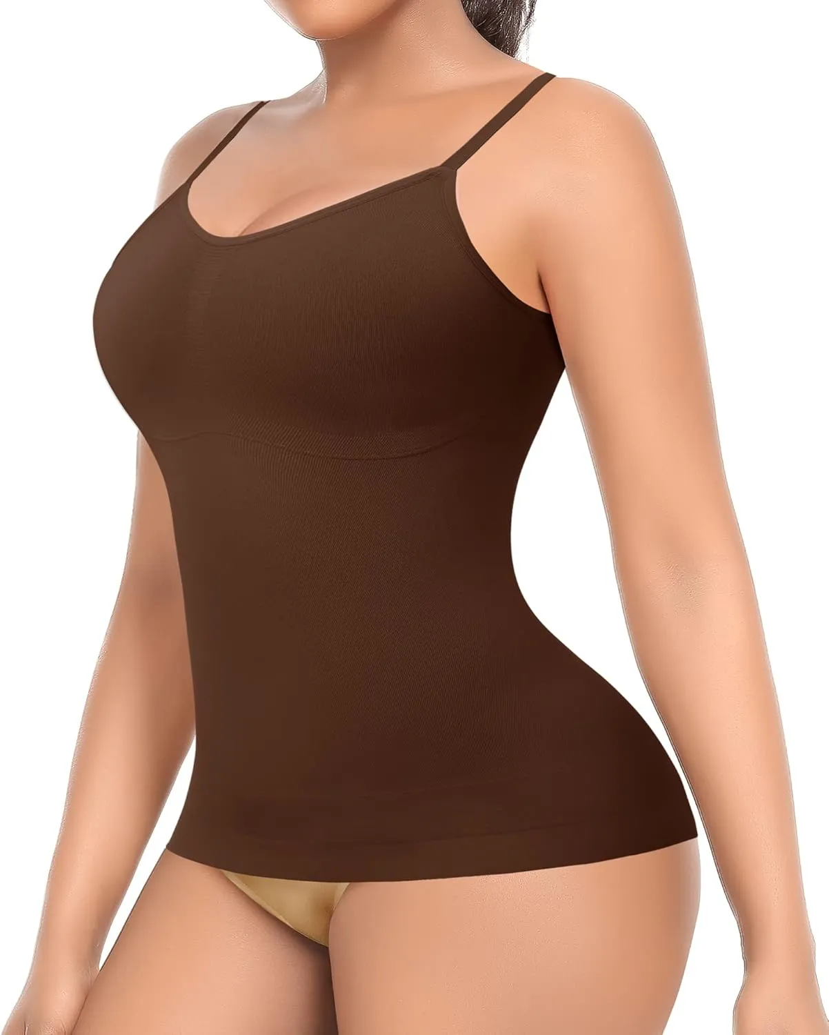 Womens Shapewear Tank Tops with Built in Bra Tummy Control Cami Shaper Compression Shaping Tops