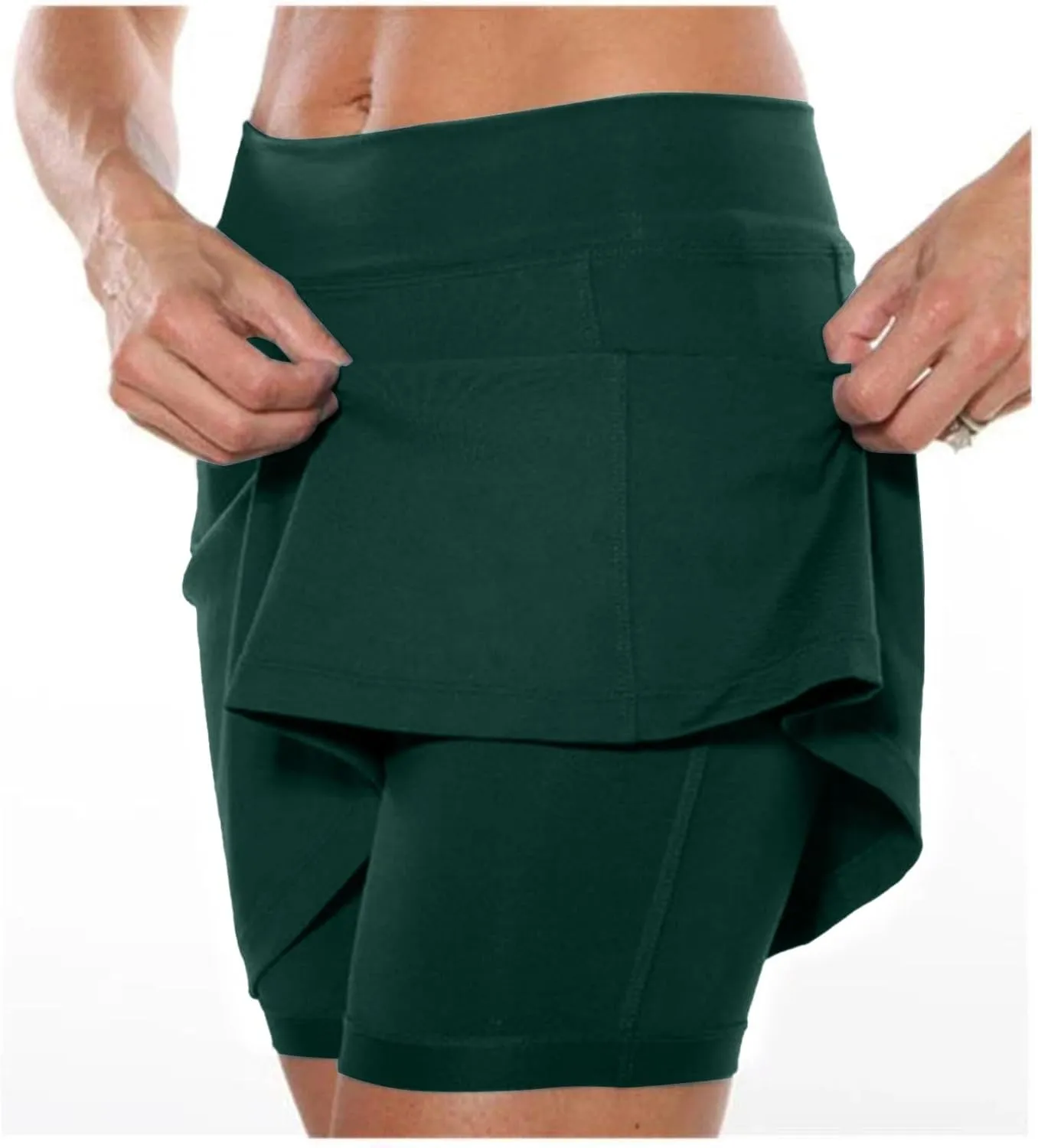 Womens Tennis Skirt with Shorts High Waisted Athletic Golf Shorts Trendy Flowy Workout Golf Skorts Mini Skirts