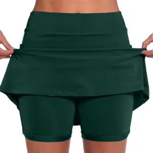 Womens Tennis Skirt with Shorts High Waisted Athletic Golf Shorts Trendy Flowy Workout Golf Skorts Mini Skirts