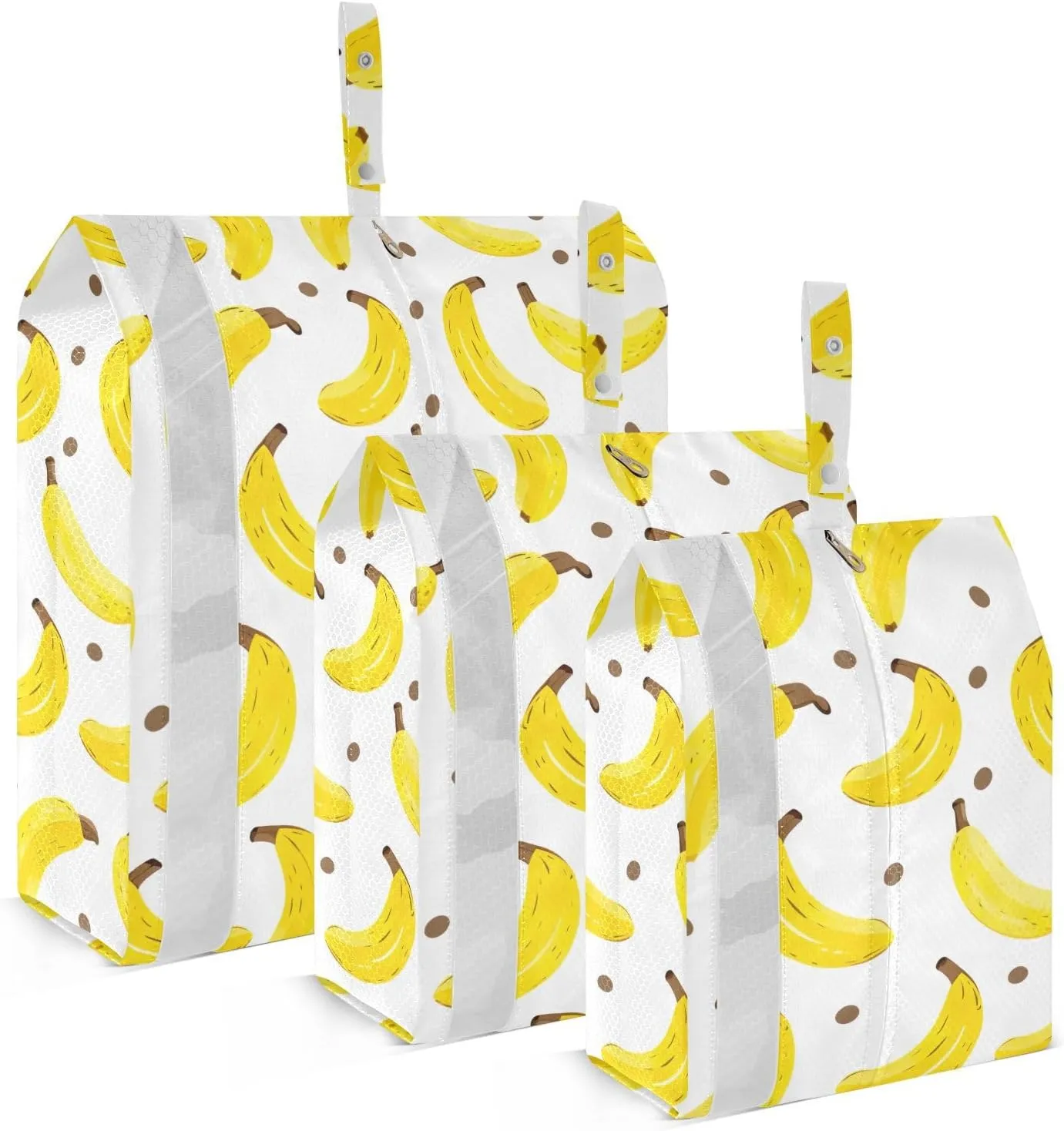 Yellow Bananas Packing Cubes for Travel 3 Set Travel Bags Organizer Luggage Accessories for Carry On Suitcases